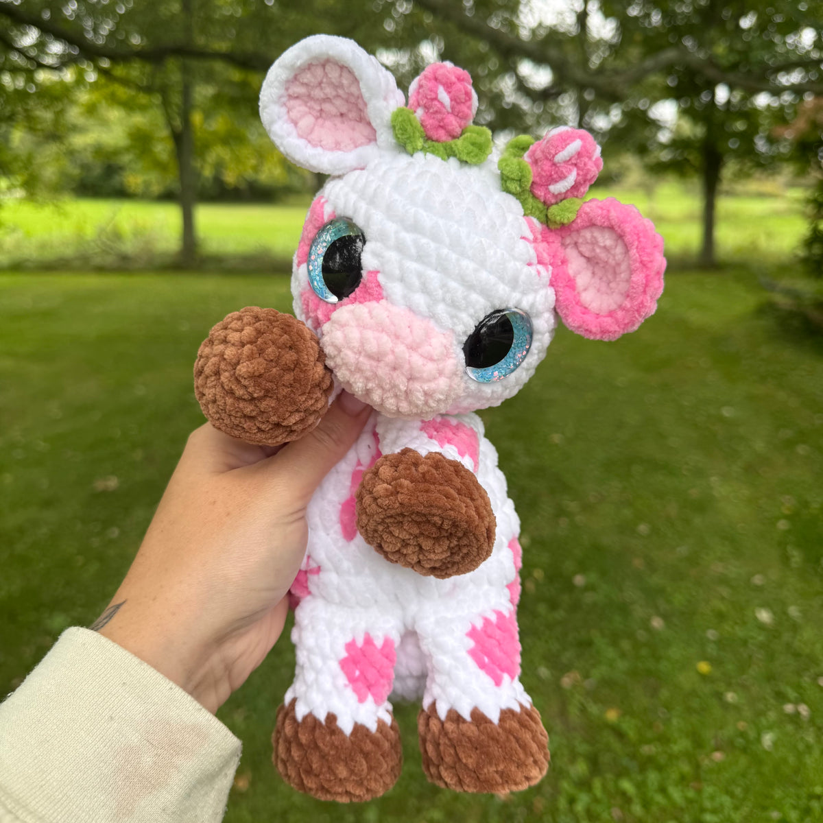 Strawberry cow plushie