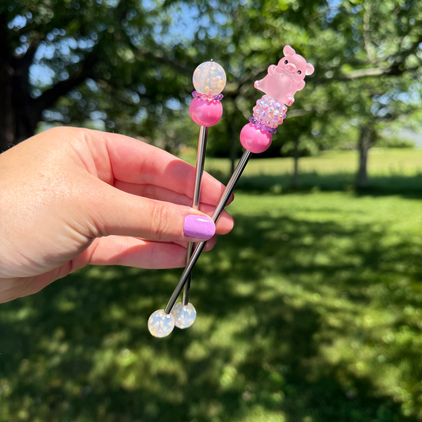 Choose Hook or Sewing Stix - Piggies