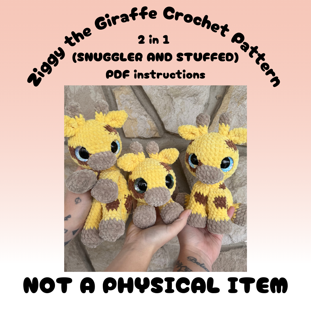Ziggy the Giraffe Crochet Pattern PDF - NOT A PHYSICAL ITEM