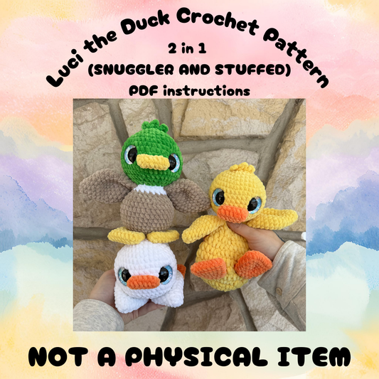 Luci the Duck Crochet Pattern PDF - NOT A PHYSICAL ITEM