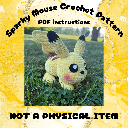 Sparky Mouse PDF Pattern - NOT A PHYSICAL ITEM