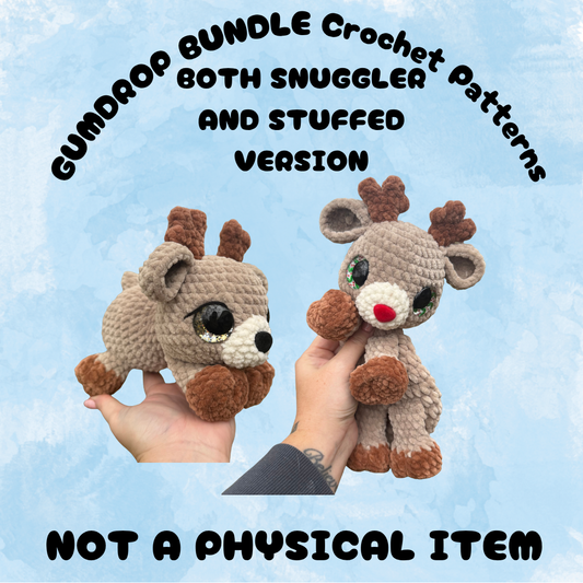 Gumdrop the Reindeer Crochet Pattern PDF - NOT A PHYSICAL ITEM